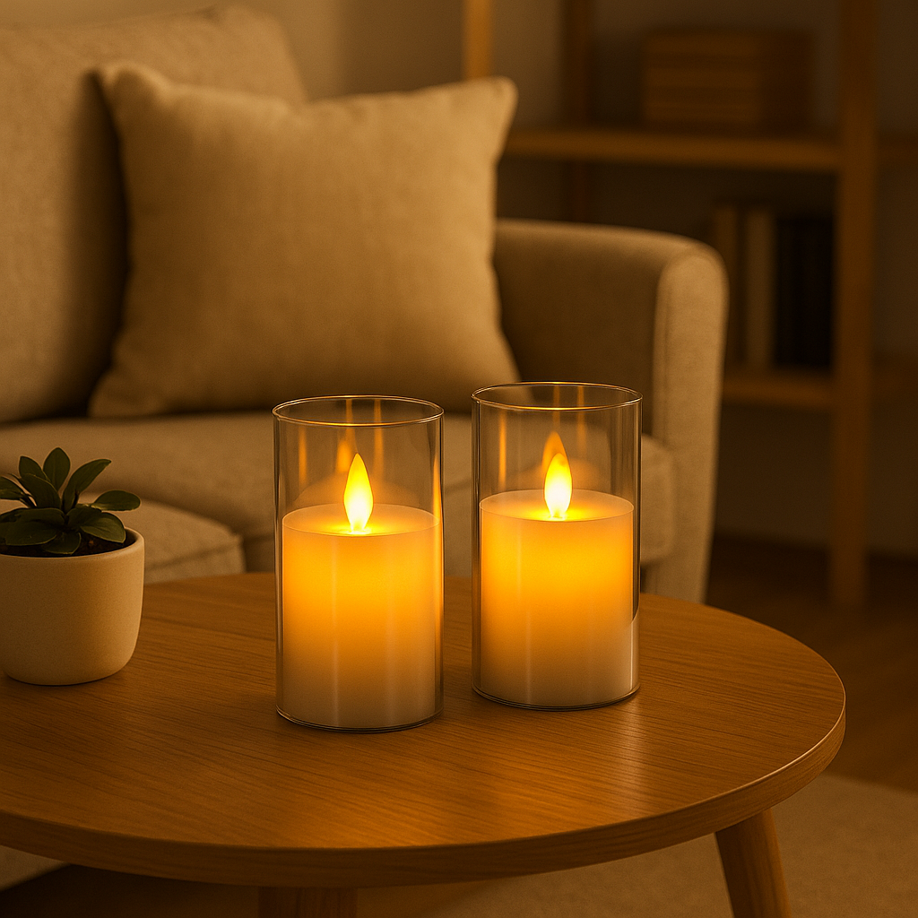 3 Velas Eléctricas Led Recargables