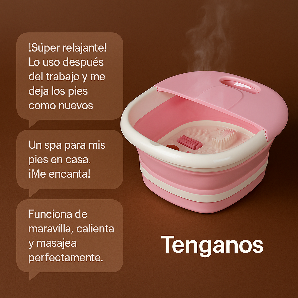 Masaje, calor y confort en un solo producto - Tina Masajeadora Eléctrica Plegable