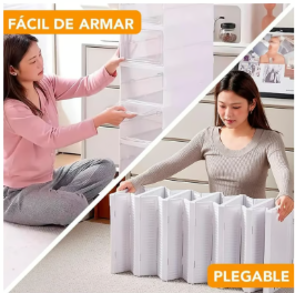 Practico Zapatero Plegable 6 Niveles en Acrílico