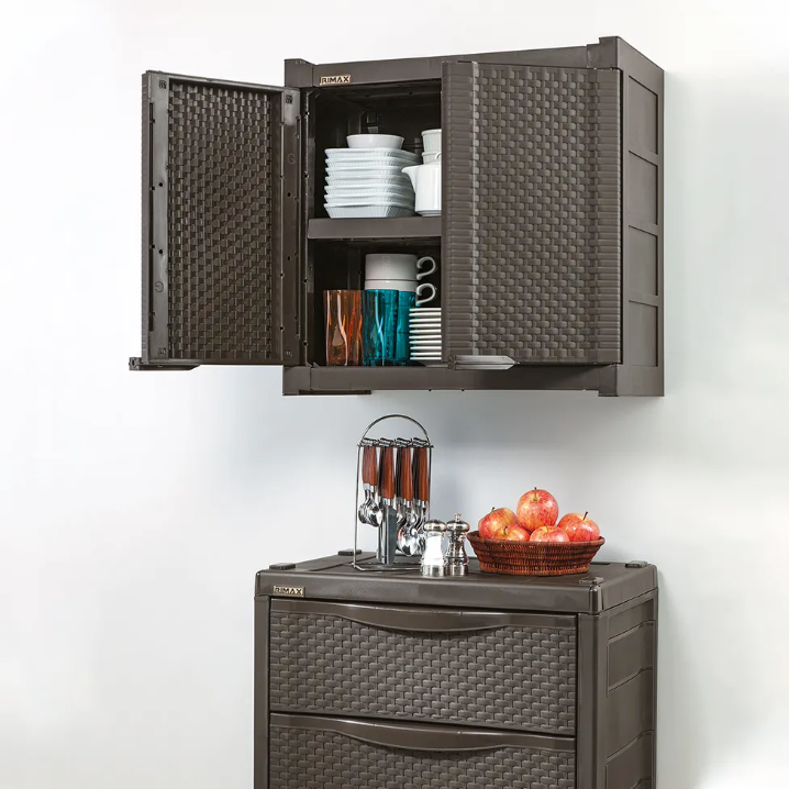 Armario Gabinete Doble Apariencia Rattan - RIMAX