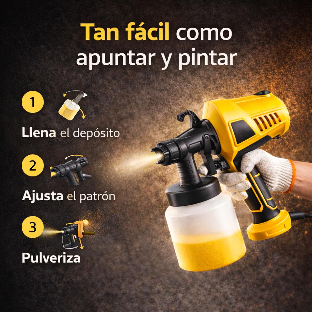Pinta Más Rápido. Acabado Perfecto. Sin Complicaciones - Pistola De Pintura En Aerosol Eléctrica