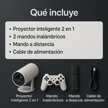 Tu cine, tus juegos y tus momentos favoritos… todo en un solo dispositivo - Proyector con Juegos