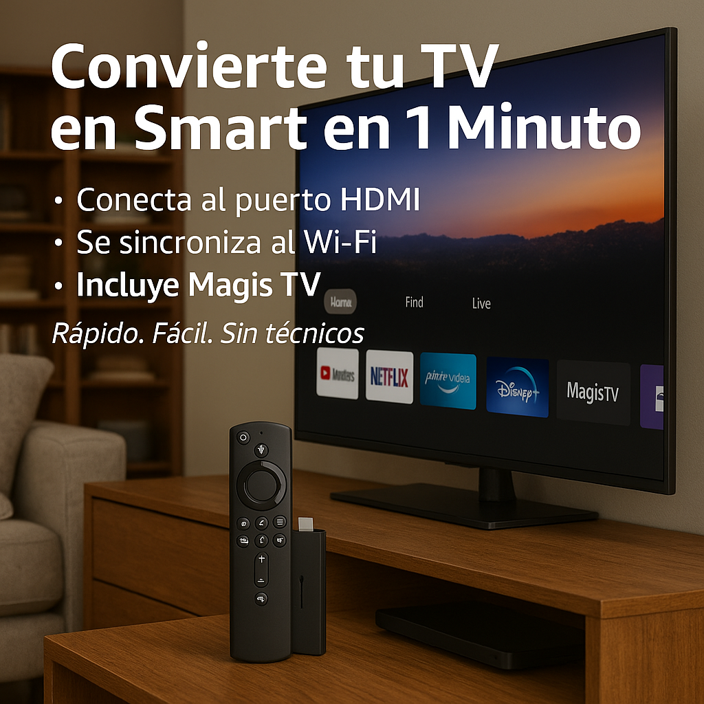 Convierte tu TV normal en Smart en 1 minuto - TV STICK SMART