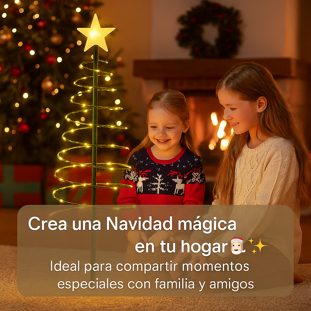 Ilumina tu hogar con la magia de la Navidad - ARBOL NAVIDAD ESPIRAL