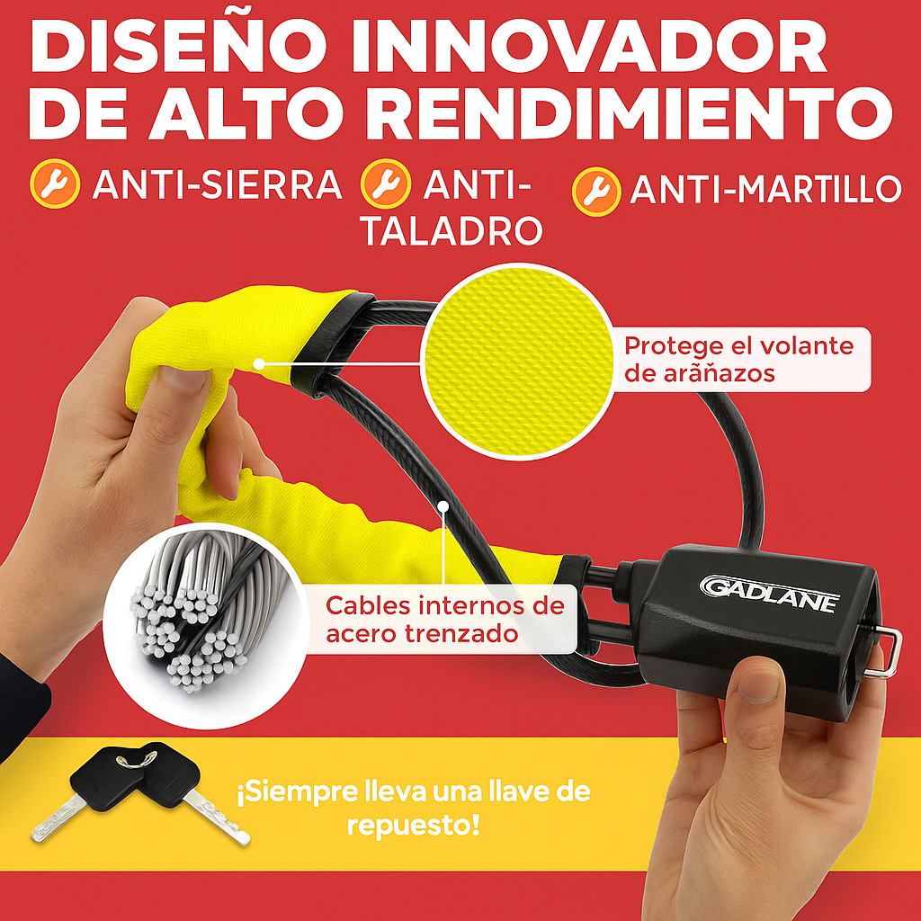 Cinturón Bloqueador Antirrobo para Automóviles