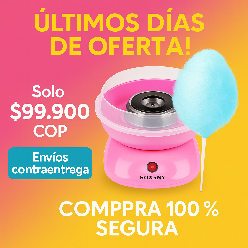 Haz algodones de azúcar en minutos y sorprende a todos - MAQUINA ALGODON DE AZUCAR.