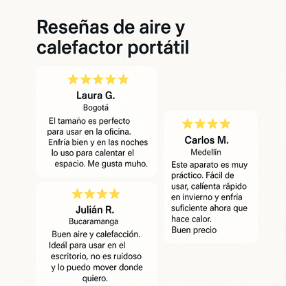 AIRE ACONDICIONADO Y CALEFACCION PORTATIL.