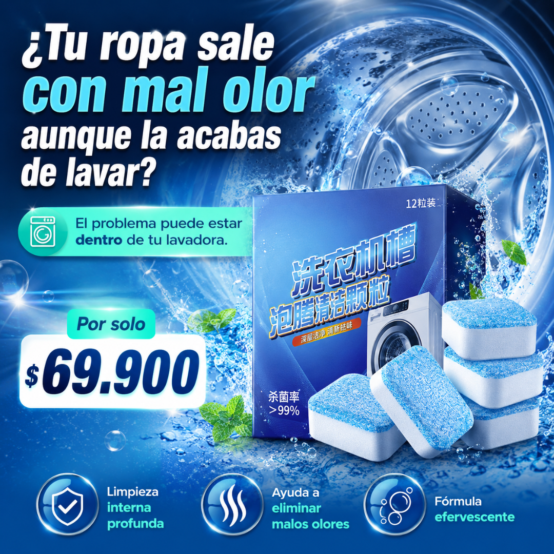 Tu ropa no olerá realmente limpia si tu lavadora está sucia por dentro - 25 Pastillas Limpiadoras De Depósitos De Lavadoras