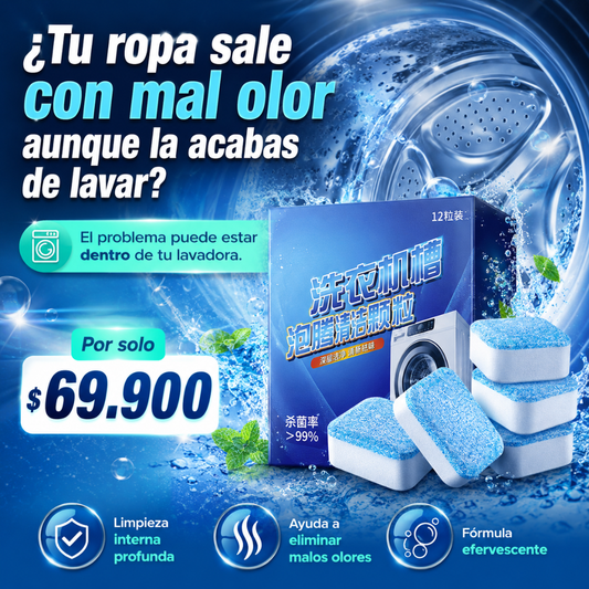 Tu ropa no olerá realmente limpia si tu lavadora está sucia por dentro - 25 Pastillas Limpiadoras De Depósitos De Lavadoras