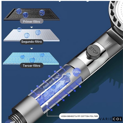 ¿AGUA SIN PRESION? CABEZAL DE DUCHA CON TURBINA