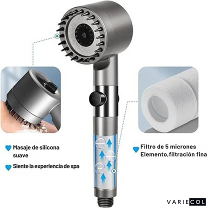 ¿AGUA SIN PRESION? CABEZAL DE DUCHA CON TURBINA