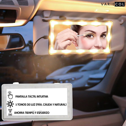 El espejo led que toda mujer necesita en su auto