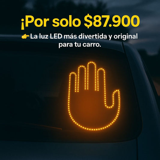 Señaliza, agradece o diviértete con tu Letrero LED de Mano Ámbar - LETRERO DE CARRO